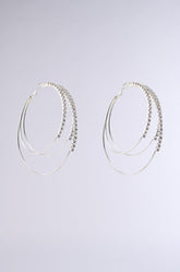 BLING NIGHTS LAYERED HOOP EARRING