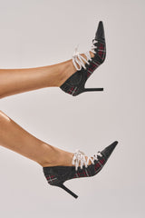 AZALEA WANG FIRE STRING PLAID SPORTY PUMP