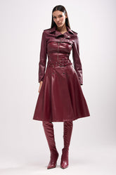 HARLEY LUXE ULTRA CROP MOTO IN BURGUNDY