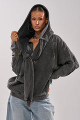 COOL GAL TIE SWEATSHIRT
