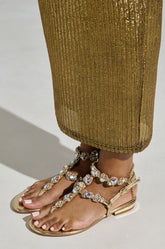 AZALEA WANG MANAIA GOLD EMBELLISHED SANDAL