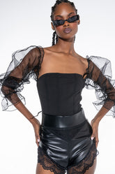 NADINE ATTACHED SLEEVE BODYSUIT