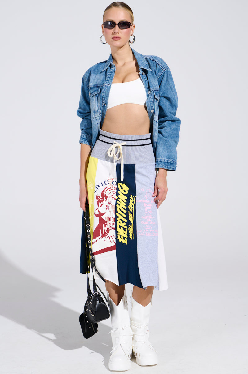 REBUILT MIDI SKIRT