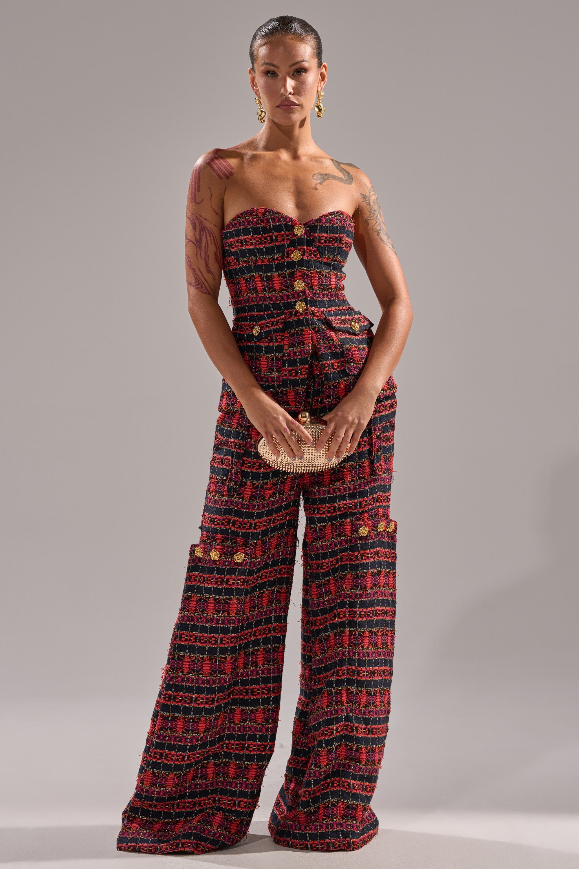 ONLY THINK ABOUT YOU CORSET IN TWEED