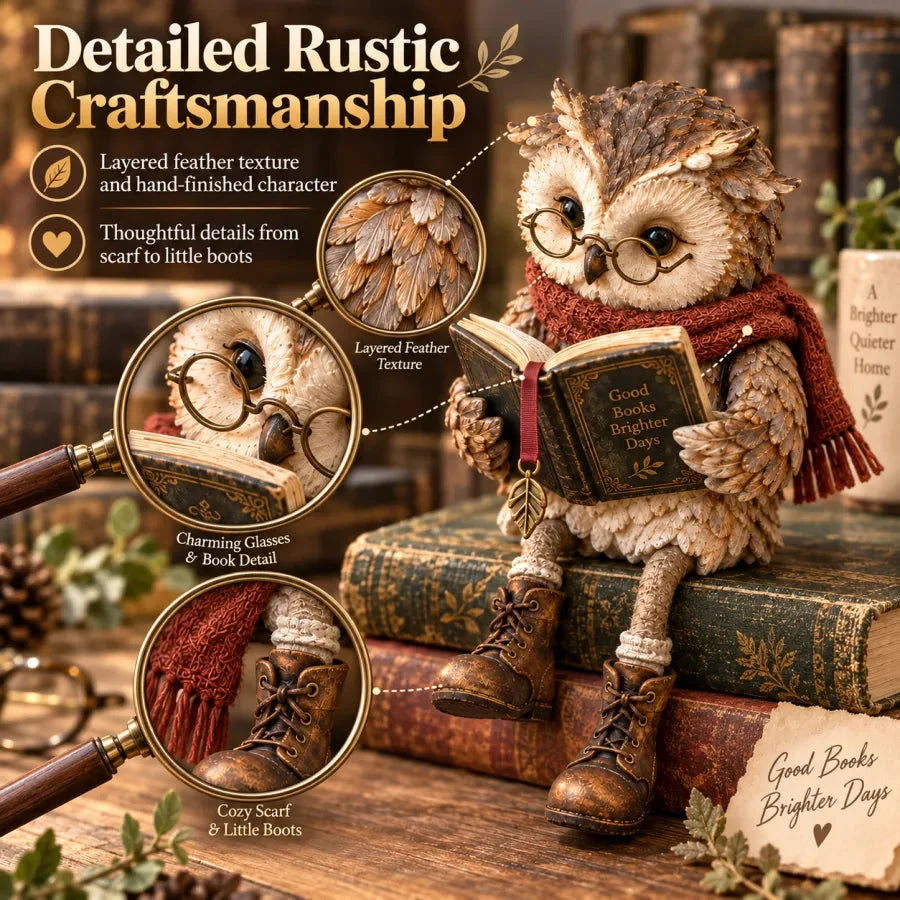 🦉📚Reading Owl Figurine