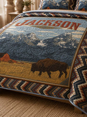 Jackson Wyoming Wilderness Quilted 3-Piece Bedding Set