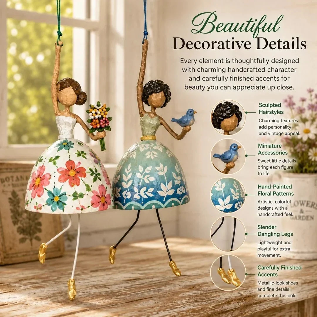 💃✨ Dancing Lady Hanging Ornament – Whimsical Decor for Home & Garden 🌸