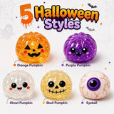 🎃 Halloween Squishy Squeeze Toy – 5 Styles Soft Pumpkin & Eyeball Fidget Toys 👻-V