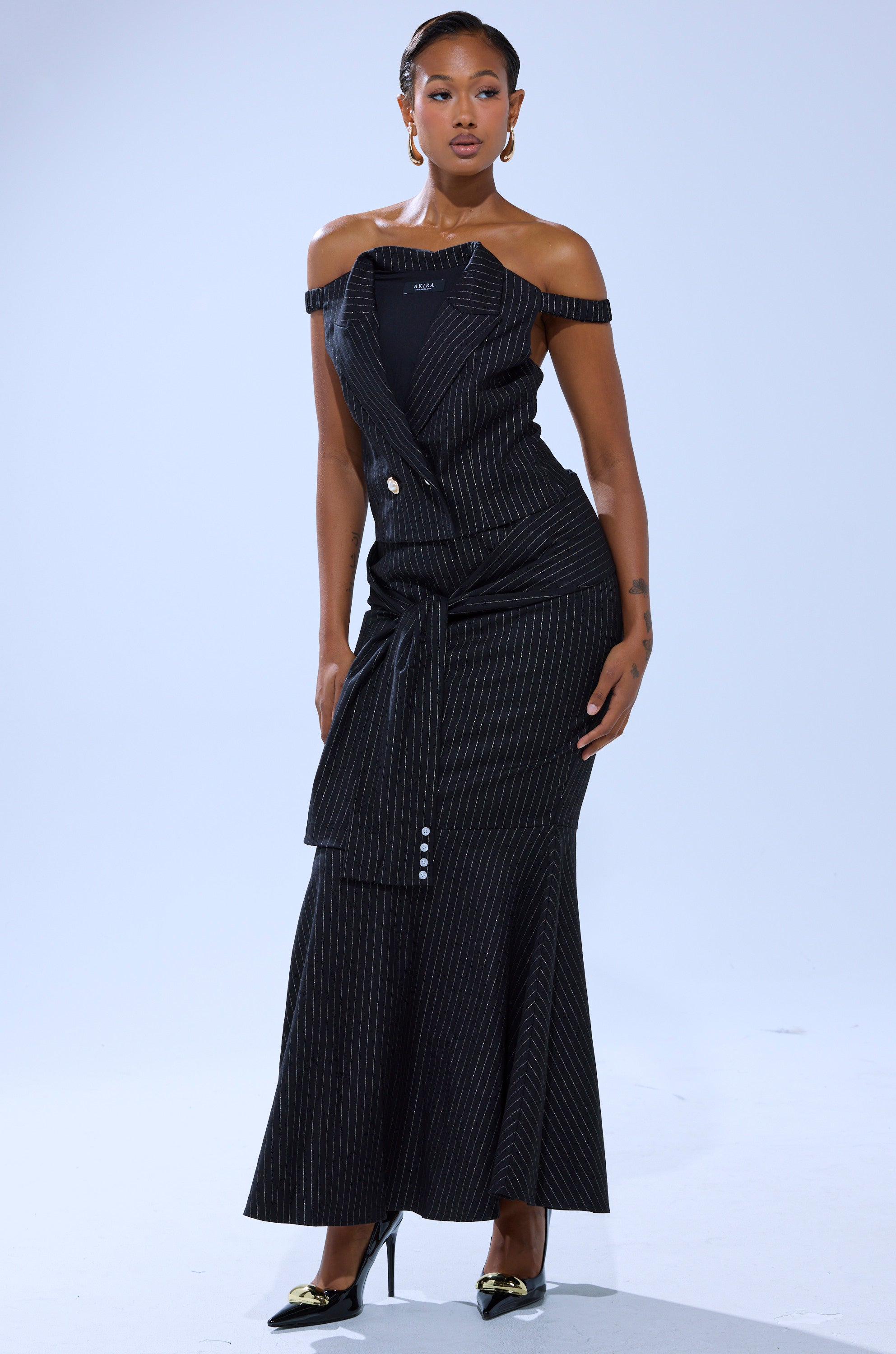 BUSINESS ONLY PINSTRIPE CORSET