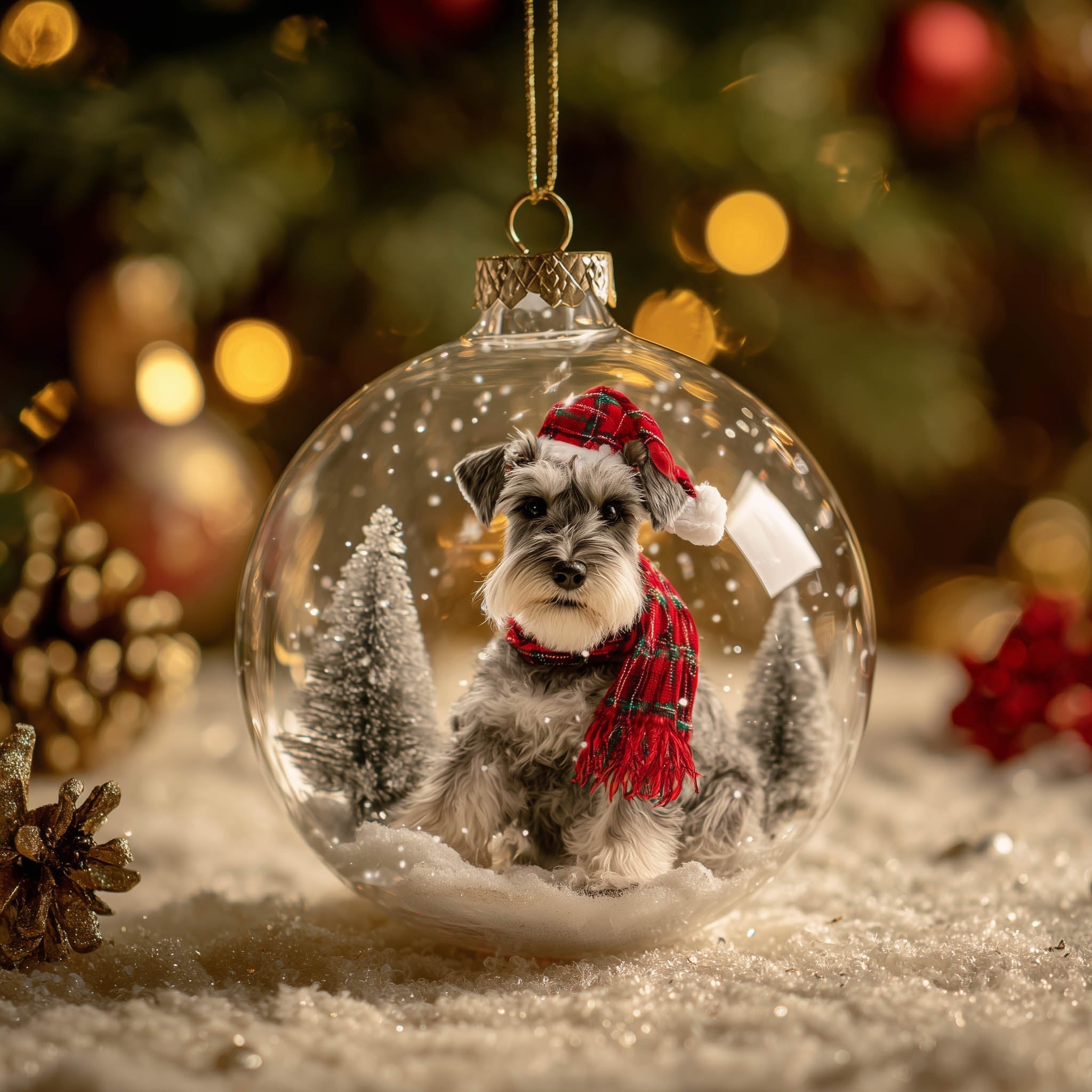 Christmas Mica Dog Christmas Mica Ornament GFSPNT104