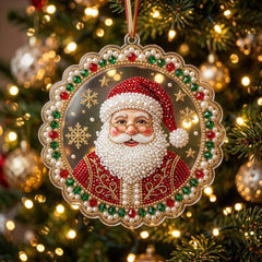 Santa Claus Christmas Mica Ornament