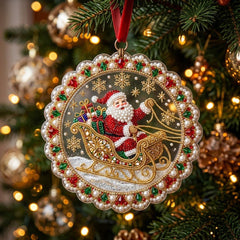 Santa Claus Christmas Mica Ornament