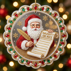 Santa Claus Christmas Mica Ornament
