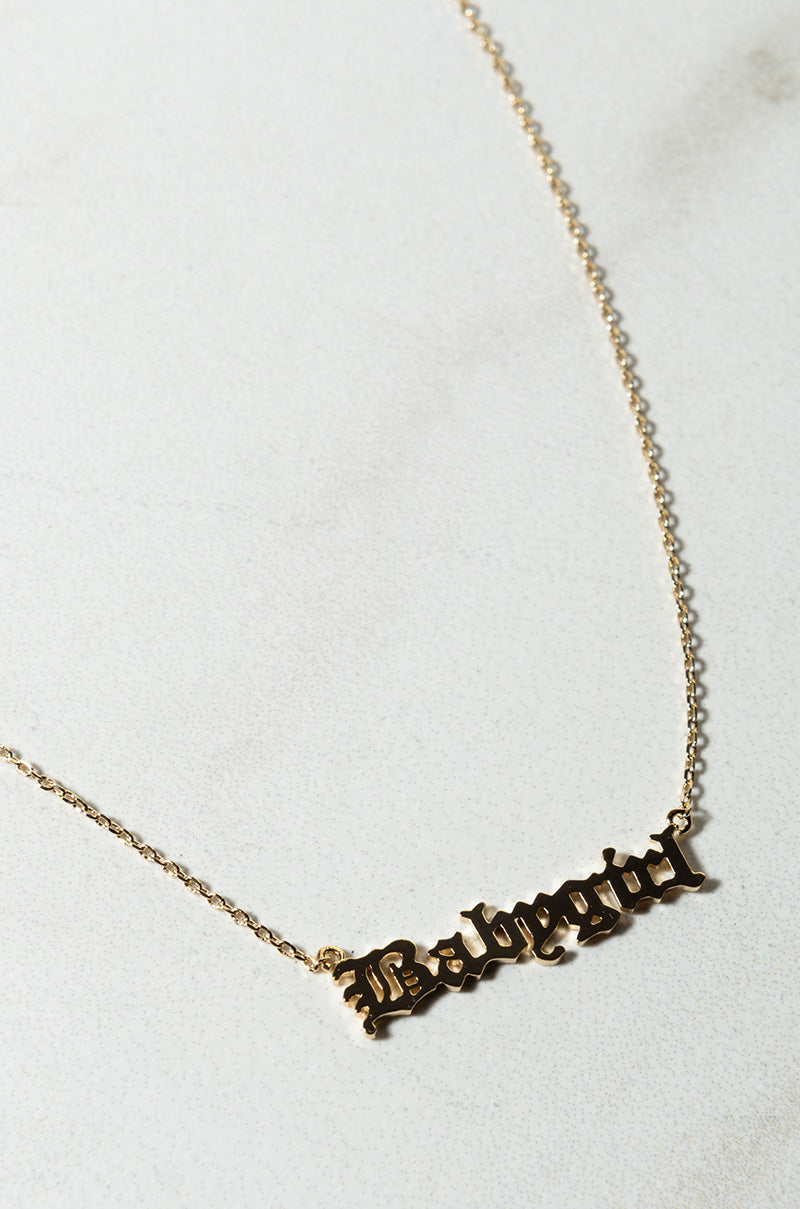 BABYGIRL MID NECKLACE GOLD