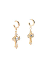 CROSS MEDALLION EARRING