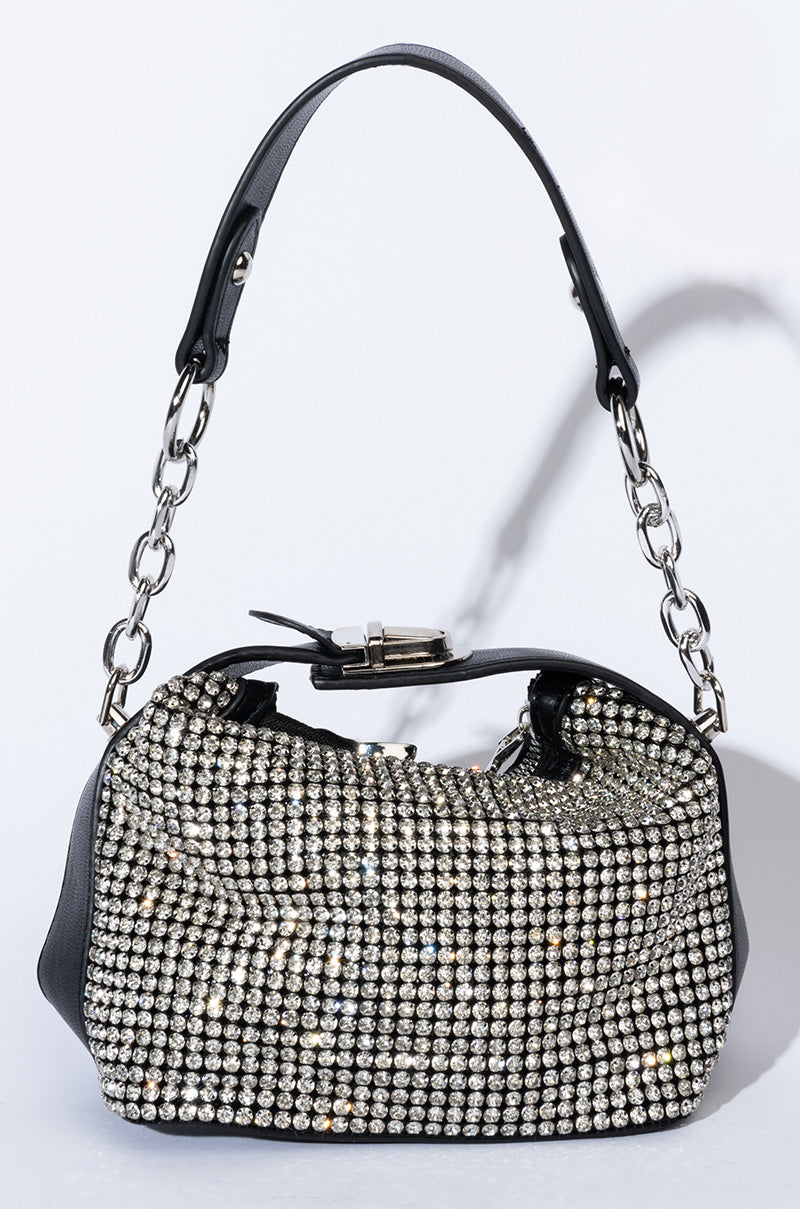 DIRTY SOUTH RHINESTONE POUCH BAG