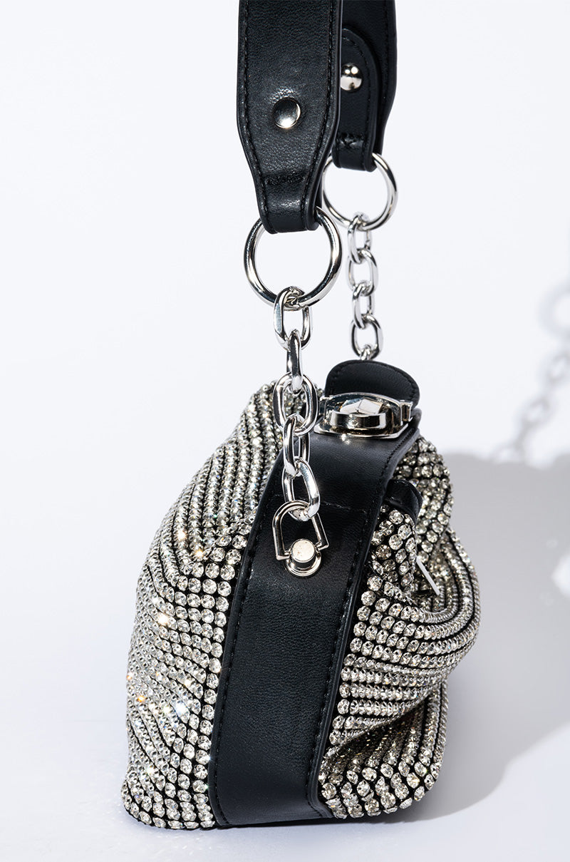 DIRTY SOUTH RHINESTONE POUCH BAG