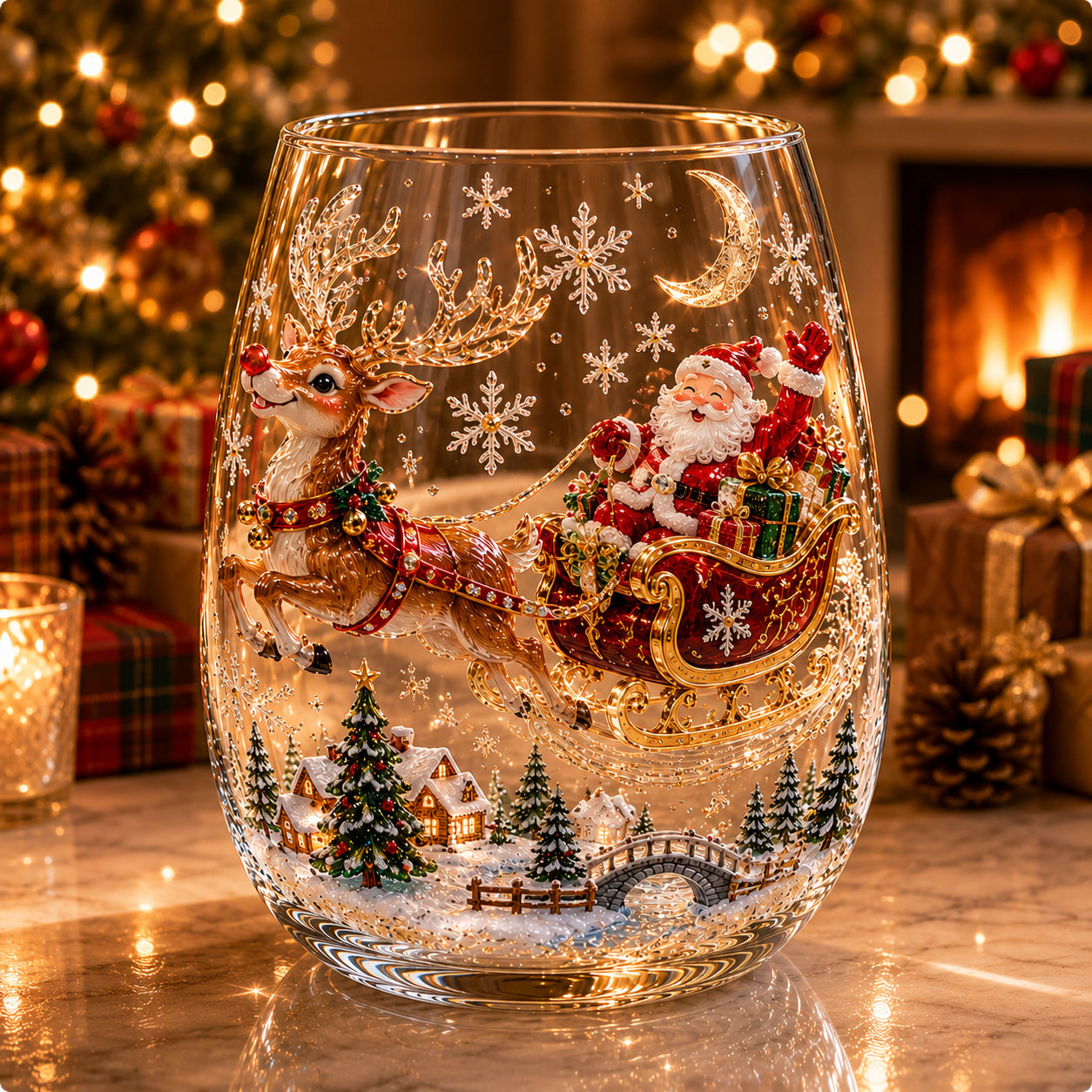 🎁Magical Christmas Glass Cup Gift Collection✨