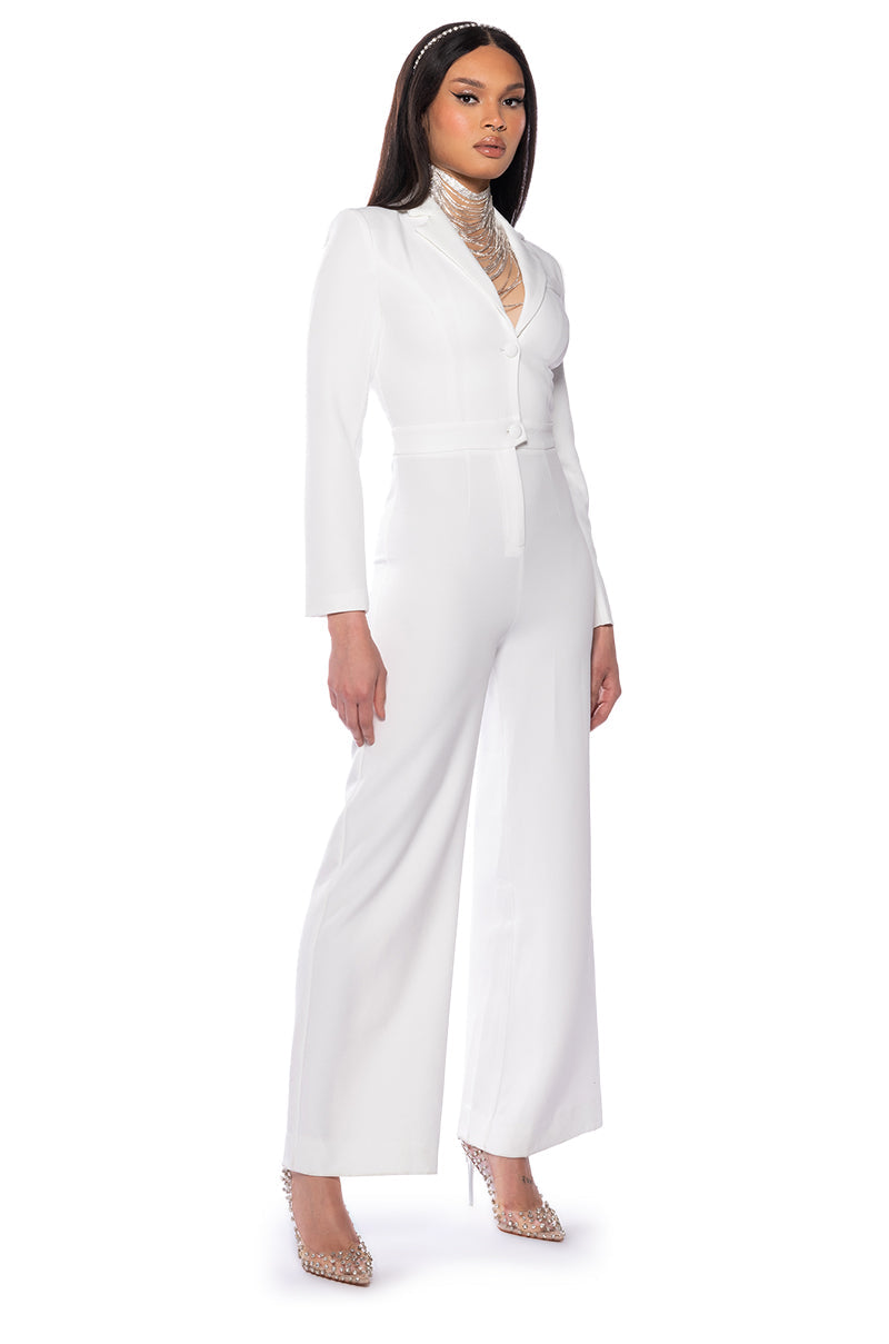 CALISTA LONG SLEEVE BLAZER JUMPSUIT