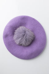 COLOR POP FAUX FUR BERET