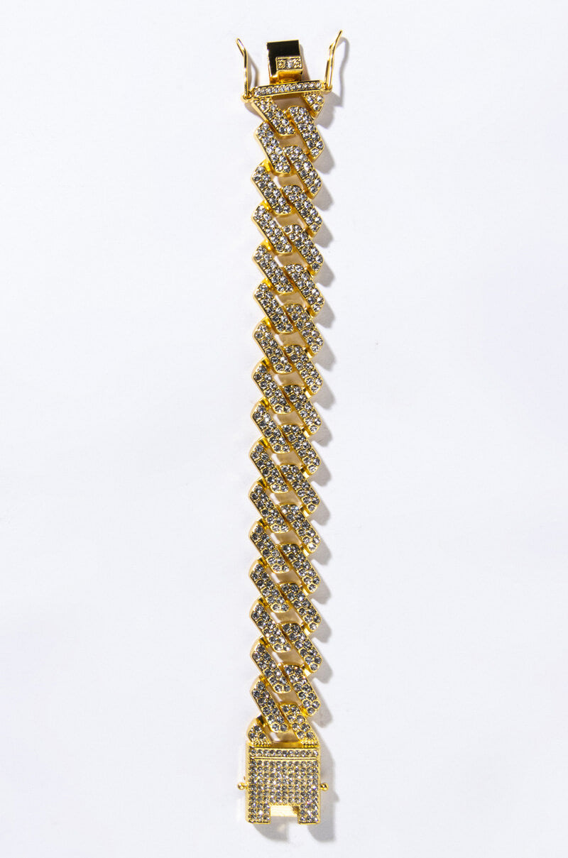 CUBAN STRAIGHT EDGE CHAIN BRACELET
