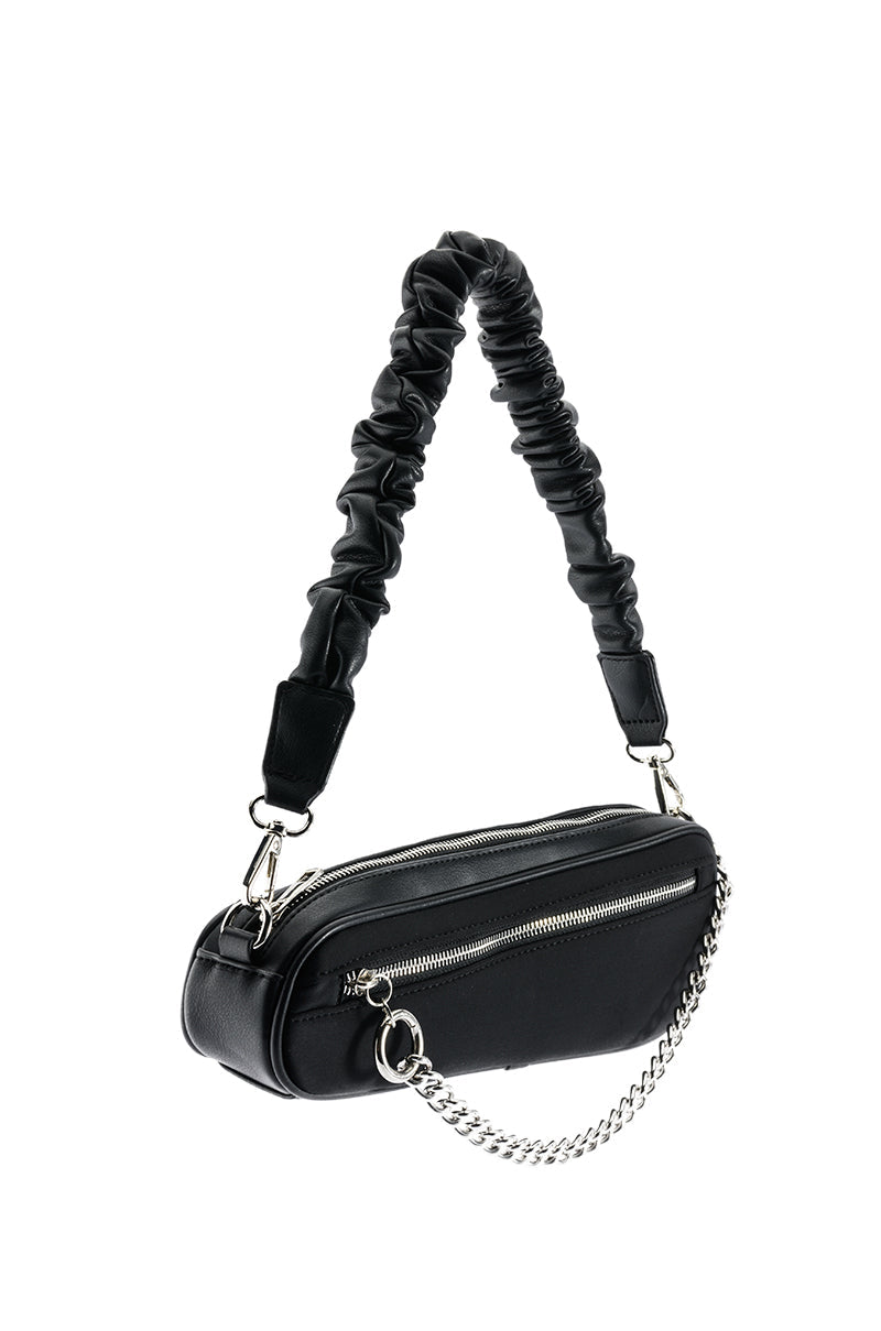 DAFT BLACK ASYMMETRICAL PURSE