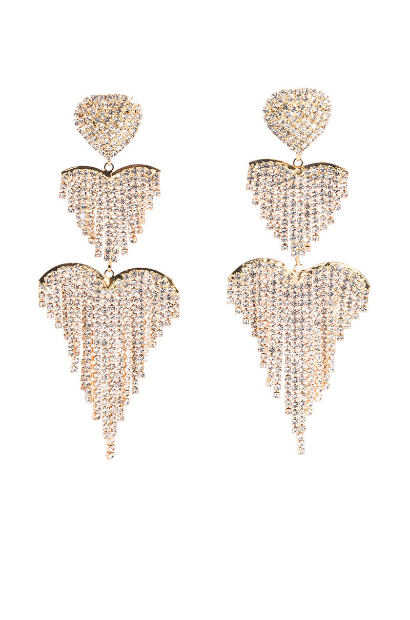 DANGLE HEART EARRING
