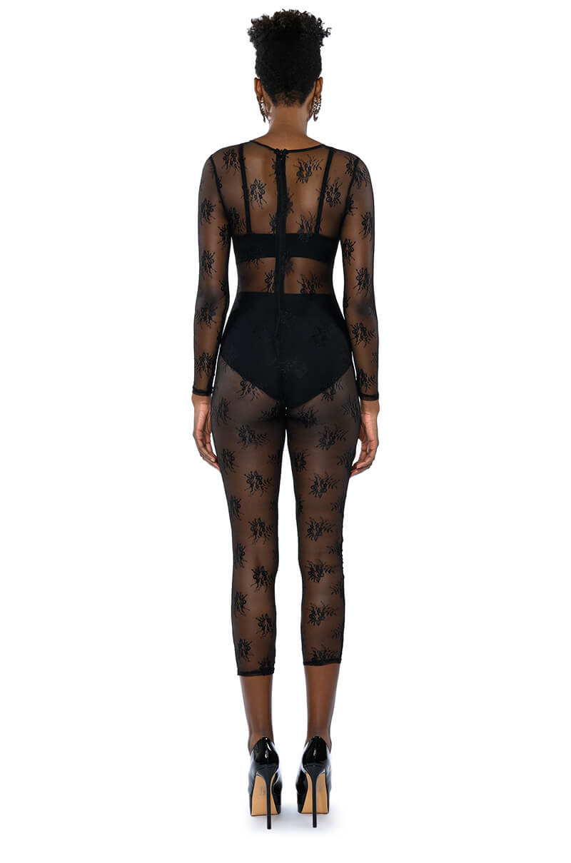 DAY BY DAY LACE JUMPSUIT WITH SKIRT SET