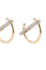 DESIGNER DOWN HOOP EARRING