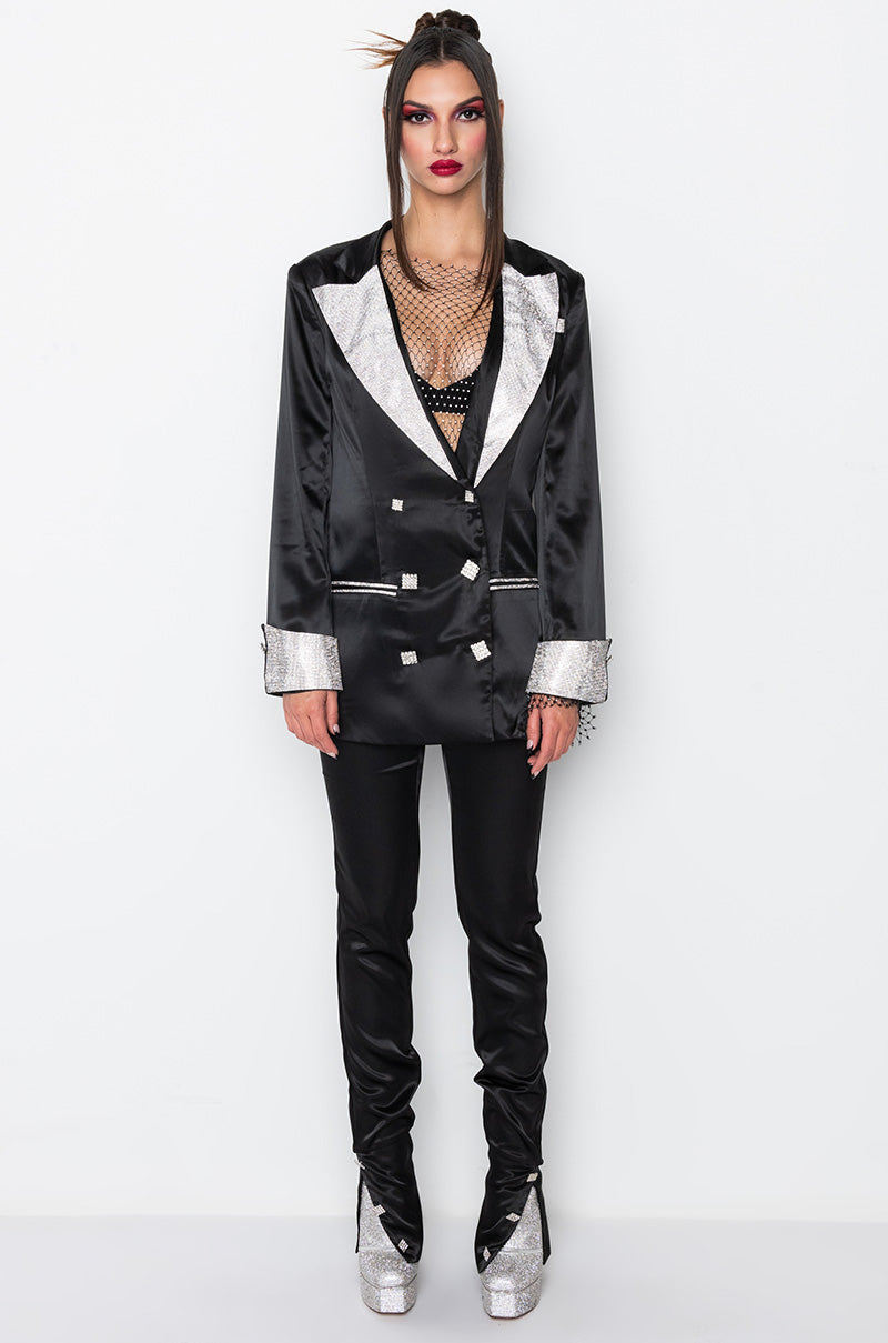 DIAMONIQUE RHINESTONE BLAZER