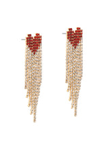 DIGITAL HEART EARRING IN GOLD