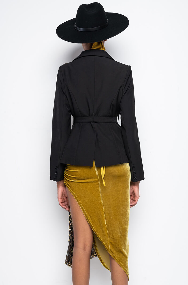 DIP IT LOW SEQUIN HYBRID BLAZER