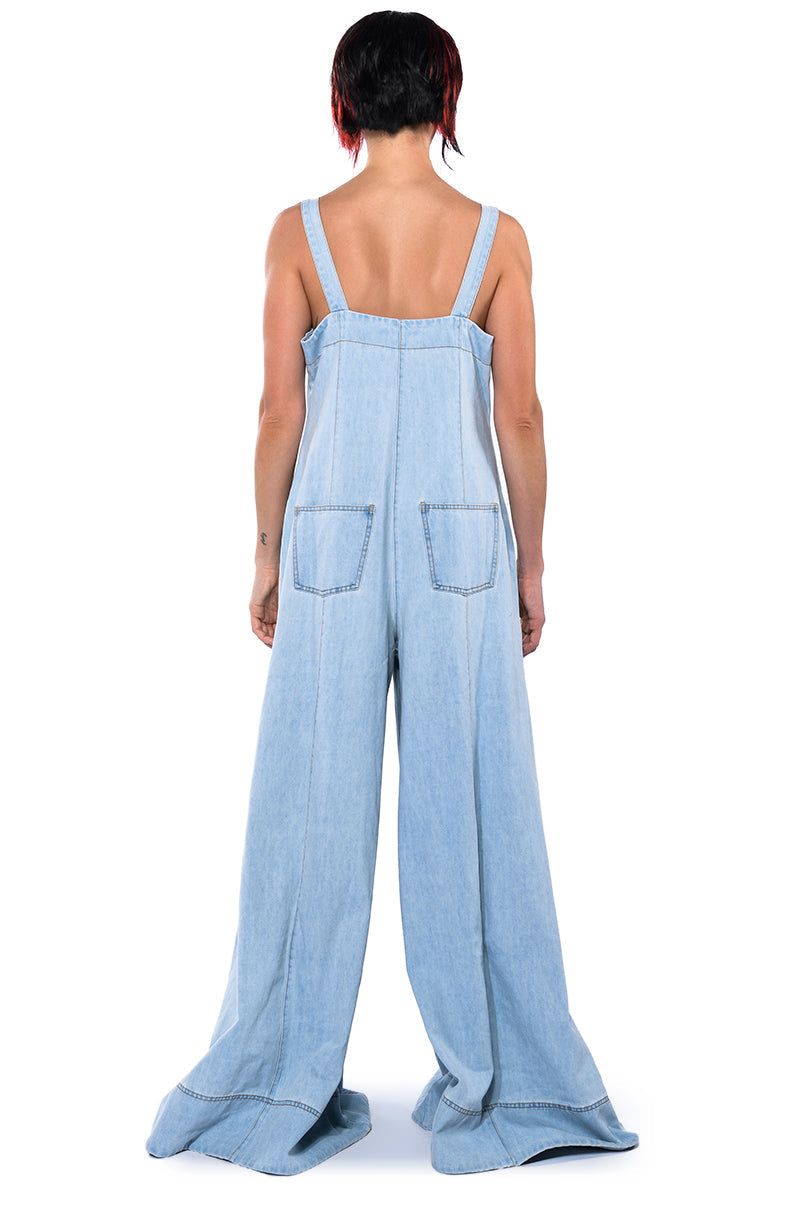 DIANA WIDE LEG DENIM JUMPSUIT