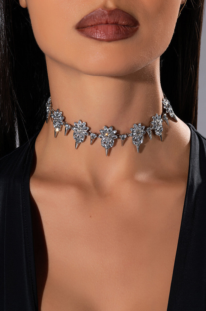 DRIP OR DROWN RHINESTONE CHOKER