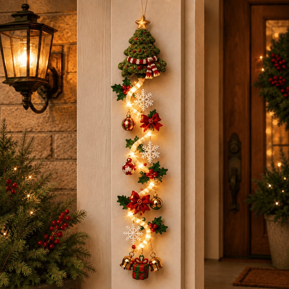 ✨ Glowing Christmas Door Hanger – 6 Festive Designs🎅