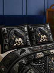 Raven Midnight Relic Quilted 3-Piece Bedding Set