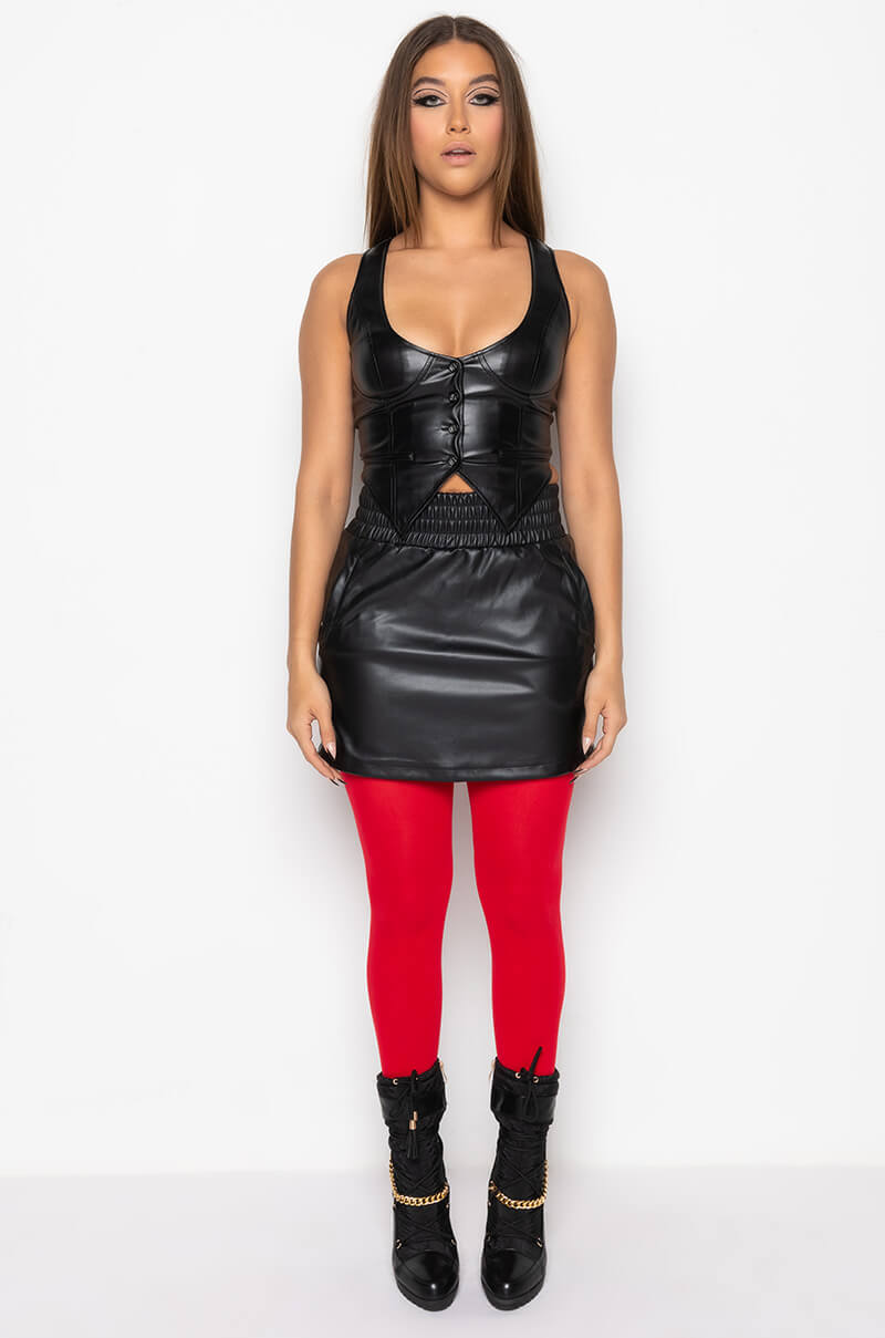 EDDIE FAUX LEATHER VEST